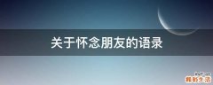 关于怀念朋友的语录