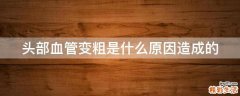 头部血管变粗是什么原因造成的
