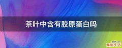 茶叶中含有胶原蛋白吗