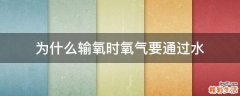 为什么输氧时氧气要通过水