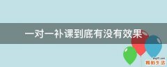 一对一补课到底有没有效果
