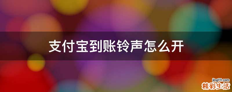 支付宝到账铃声怎么开