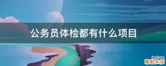 公务员体检都有什么项目