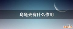 乌龟壳有什么作用