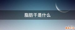 脂肪干是什么