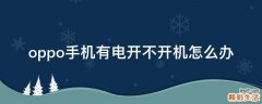 oppo手机有电开不开机怎么办