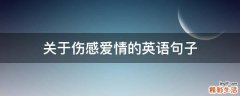关于伤感爱情的英语句子