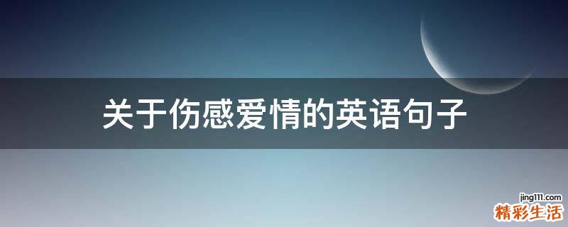 关于伤感爱情的英语句子