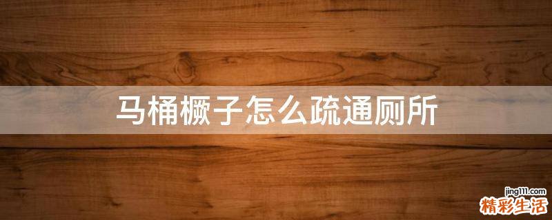 马桶橛子怎么疏通厕所