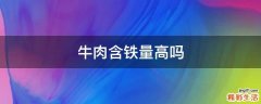 牛肉含铁量高吗