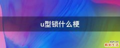 u型锁什么梗
