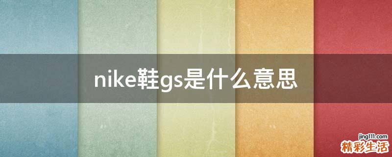 nike鞋gs是什么意思