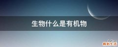 生物什么是有机物