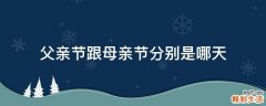 父亲节跟母亲节分别是哪天