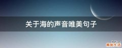 关于海的声音唯美句子