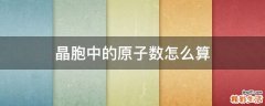 晶胞中的原子数怎么算