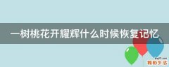 一树桃花开耀辉什么时候恢复记忆