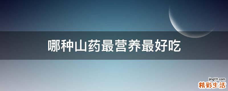哪种山药最营养最好吃