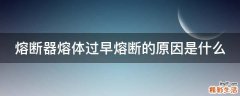 熔断器熔体过早熔断的原因是什么