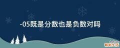 -0.5既是分数也是负数对吗