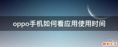 oppo手机如何看应用使用时间