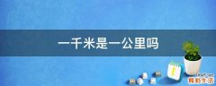 一千米是一公里吗