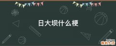 日大坝什么梗