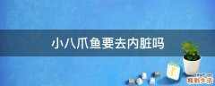 小八爪鱼要去内脏吗