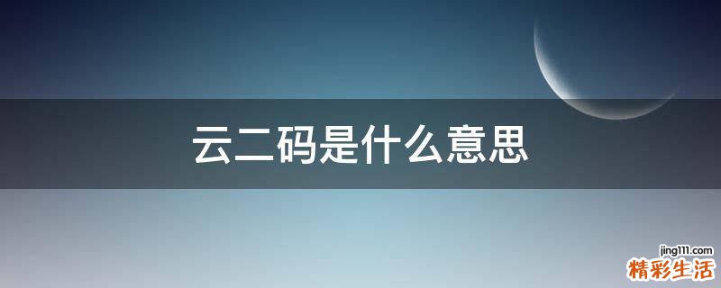 云二码是什么意思
