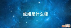 蛇姐是什么梗