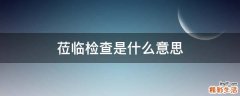 莅临检查是什么意思