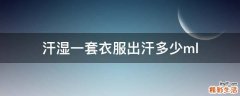 汗湿一套衣服出汗多少ml