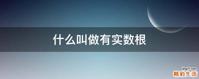 什么叫做有实数根
