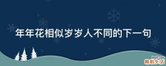年年花相似岁岁人不同的下一句