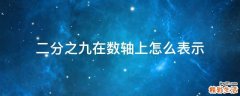 二分之九在数轴上怎么表示