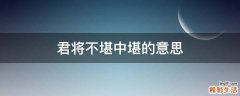 君将不堪中堪的意思