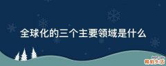 全球化的三个主要领域是什么