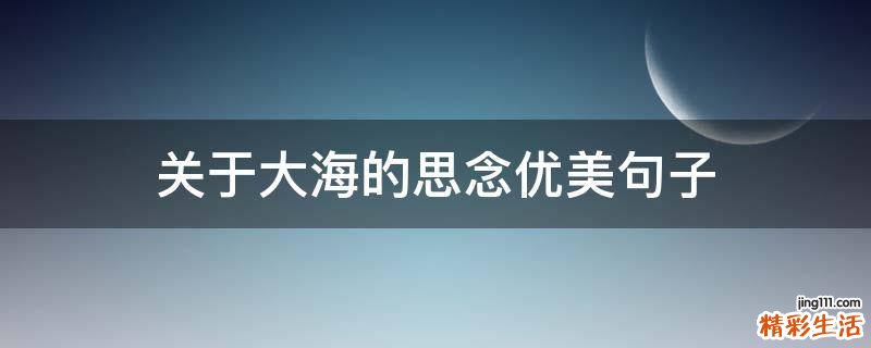 关于大海的思念优美句子