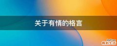 关于有情的格言