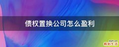债权置换公司怎么盈利