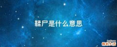 鞣尸是什么意思