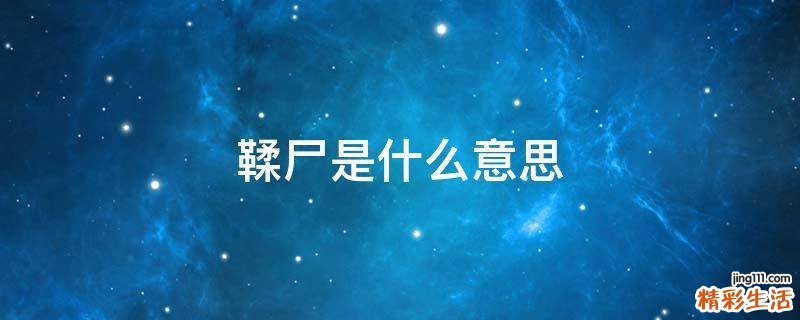 鞣尸是什么意思