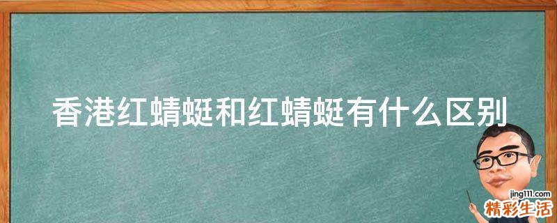 香港红蜻蜓和红蜻蜓有什么区别