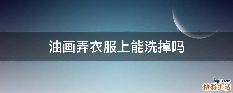 油画弄衣服上能洗掉吗