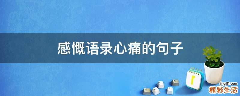 感慨语录心痛的句子