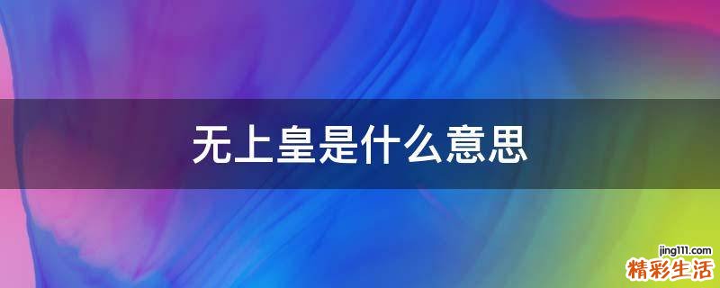 无上皇是什么意思