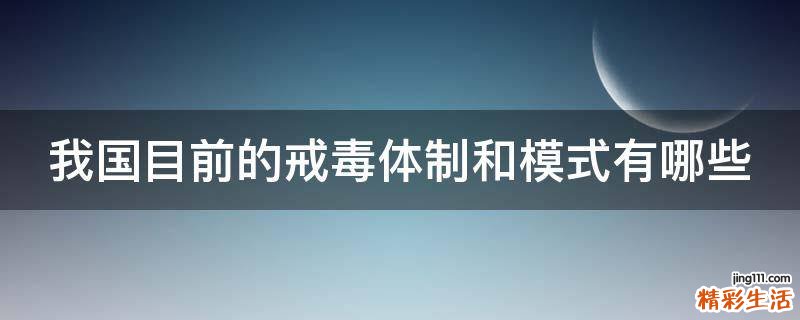 我国目前的戒毒体制和模式有哪些