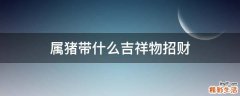 属猪带什么吉祥物招财