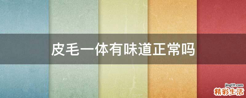 皮毛一体有味道正常吗