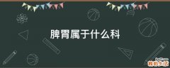 脾胃属于什么科